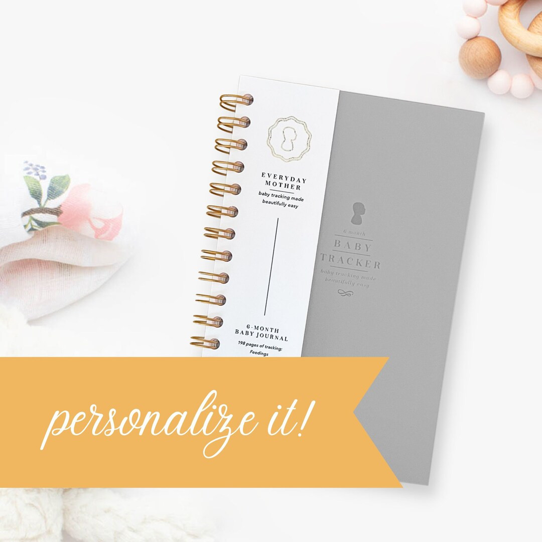 Custom Baby Log Book GREY Baby Tracker Journal Infant Feeding Diary Pumping Tracker Newborn Journ... | Etsy (US)