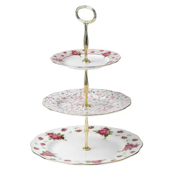 Royal Albert New Country Roses White 3 Tier Cake Stand | Bed Bath & Beyond
