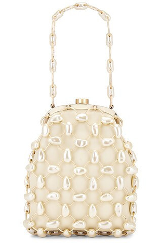 Cult Gaia Brielle Wristlet in Tierra Pearl in Champagne Pearl - Cream. Size all. | FWRD 