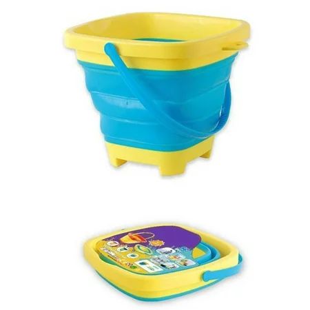 ✪ Portable Beach Bucket Sand Toy Foldable Collapsible Multi Purpose Plastic Pail | Walmart (US)