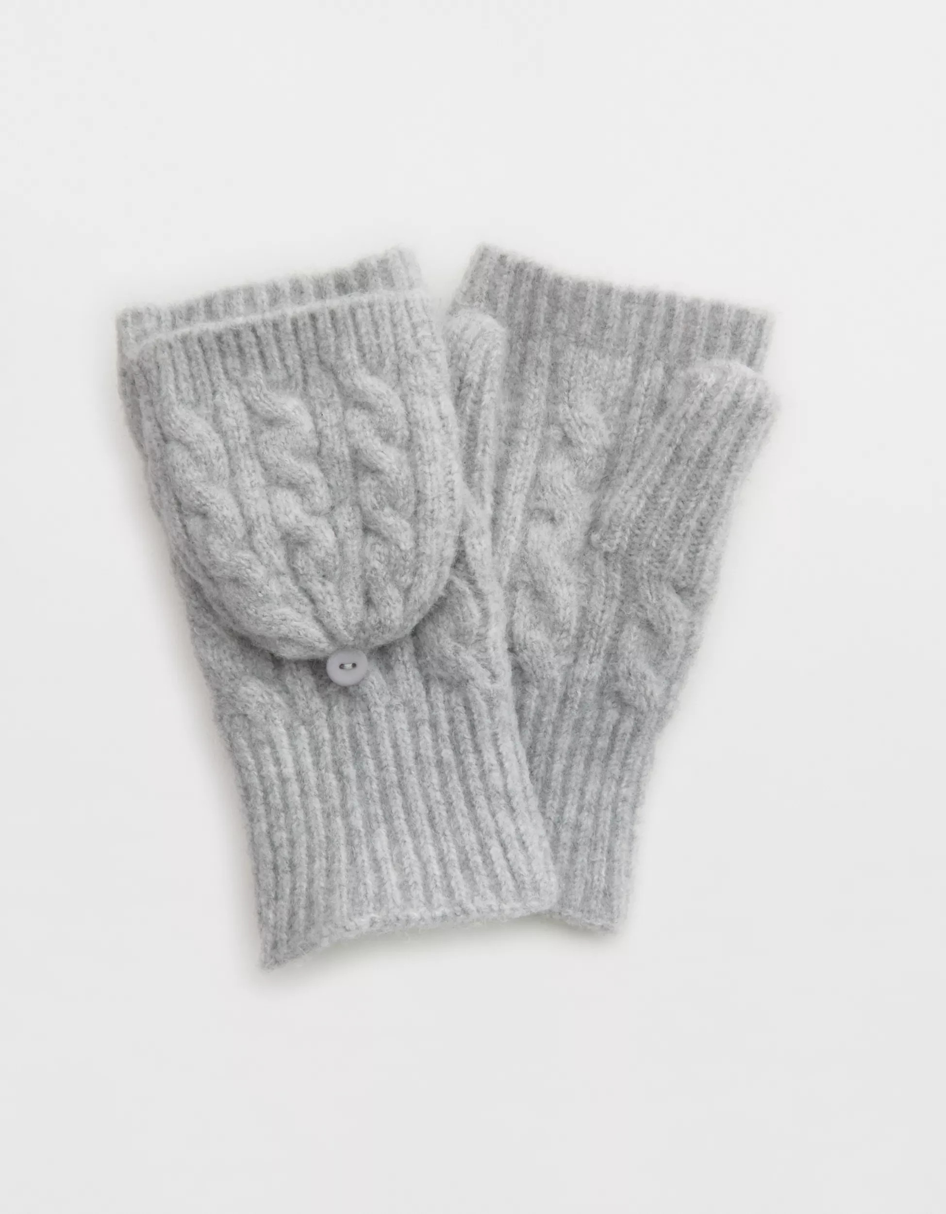 Aerie Cable Fingerless Mittens | Aerie
