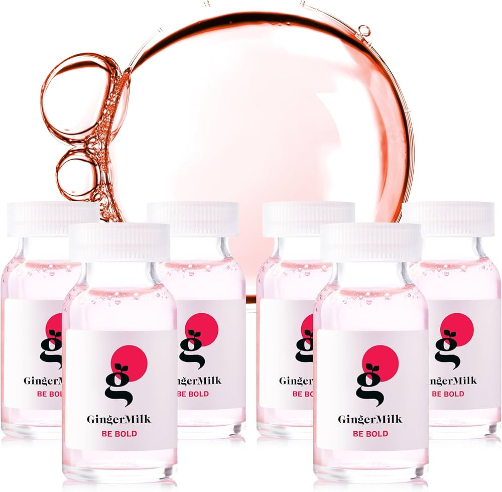 Ginger Milk Hair Repair Ampoule with Hyaluronic Acid for Damaged Hair Treatment (Pack 6 x 0.5 fl ... | Amazon (US)
