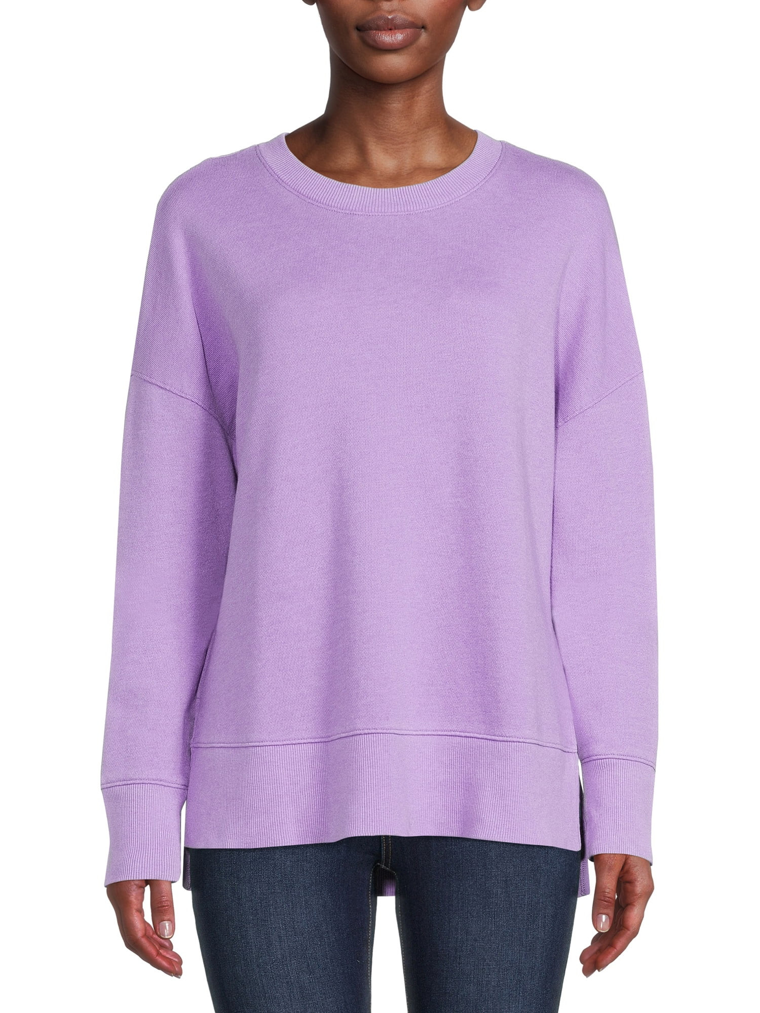 Time and Tru Women's Crewneck Sweatshirt - Walmart.com | Walmart (US)