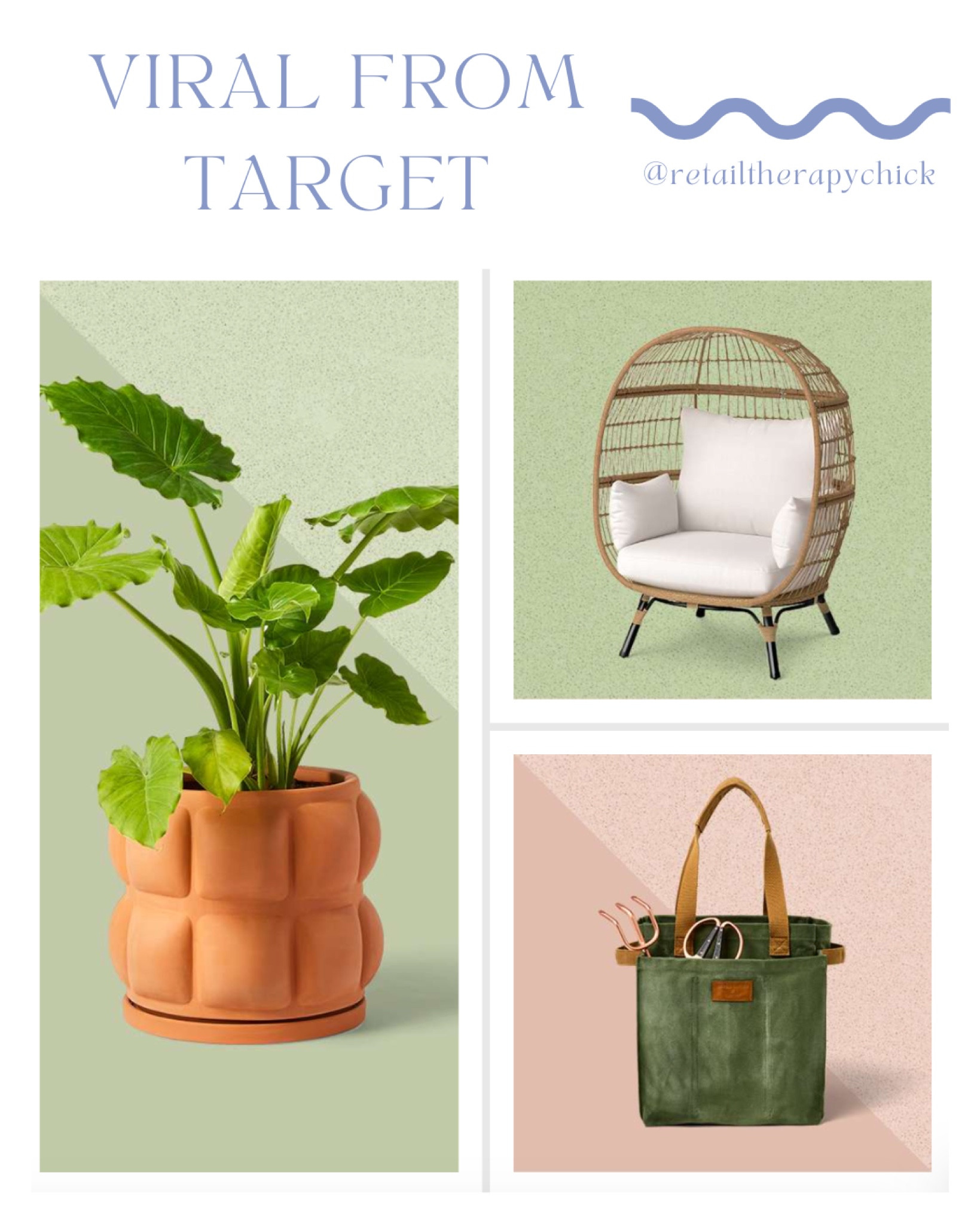 Happy finds from target! This planted and egg chair are so cute 

#planter
#eggchair
#gardeningtote
#gardeningbag 

#LTKhome #LTKSeasonal