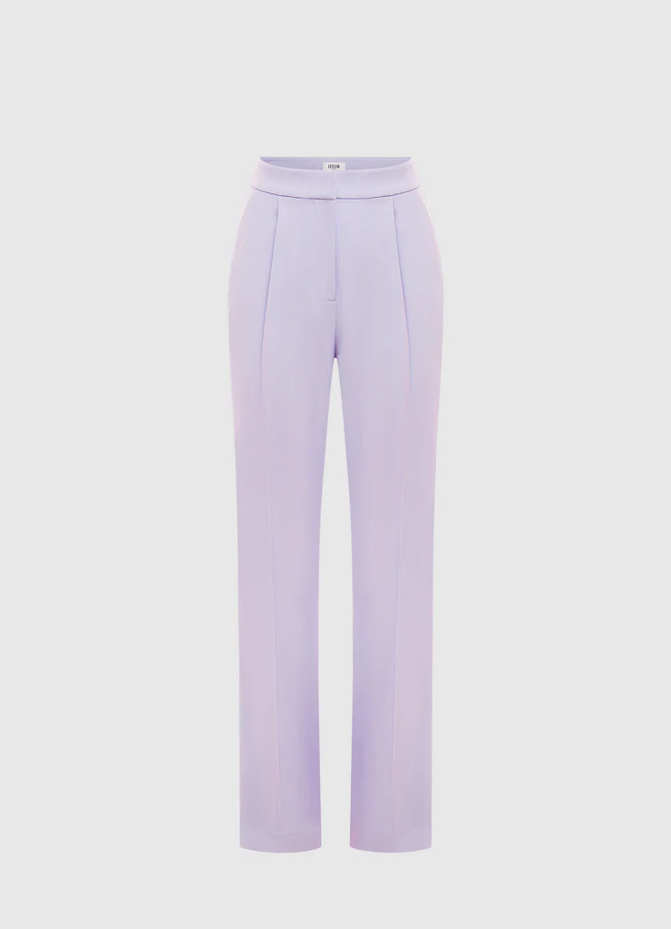 Heather Straight Leg Pants - Lilac | LEO LIN