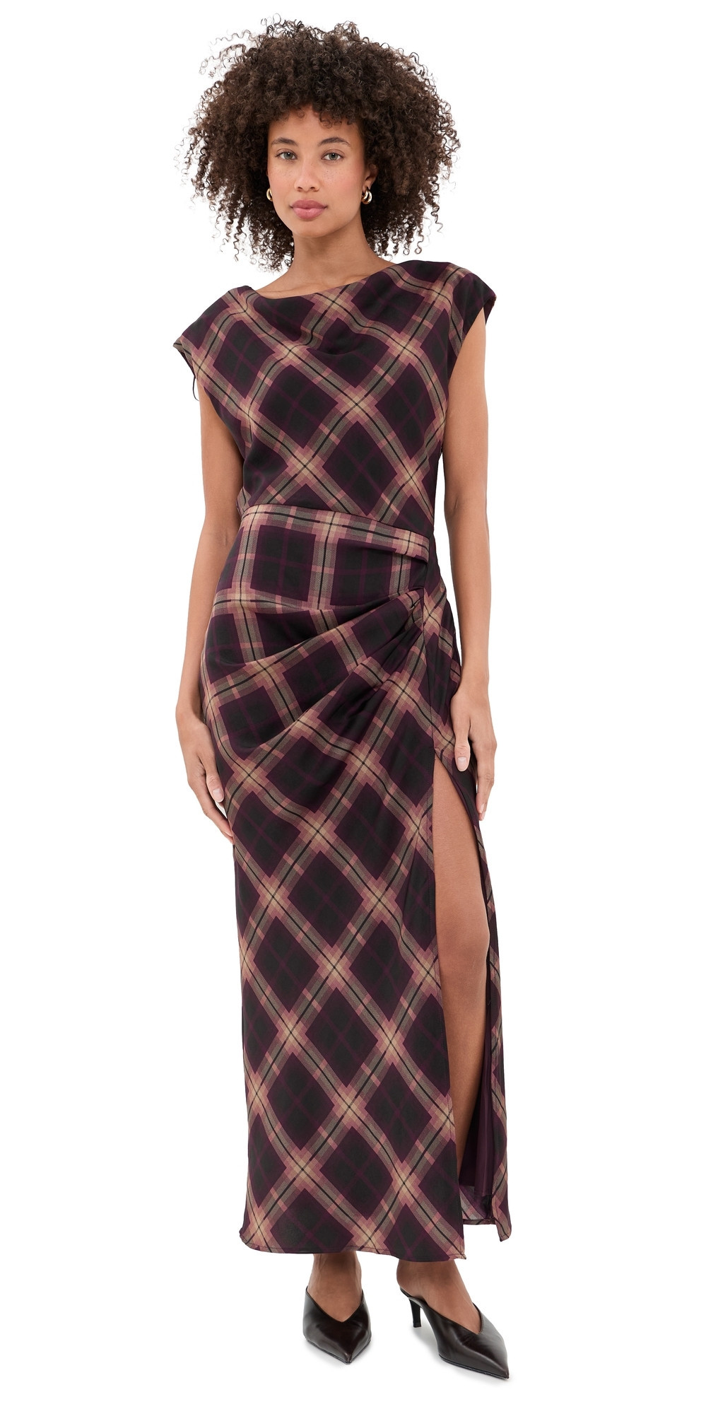 Line & Dot Kristopher Maxi Dress Burgundy M | Shopbop