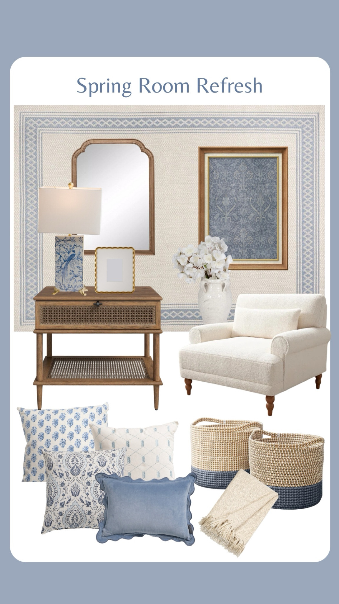 I love adding some blue decor to a room for spring! It makes the room feel fresh and crisp! 💙

So many beautiful items at a great value! ✨

#LTKHome #LTKFindsUnder50 #LTKStyleTip