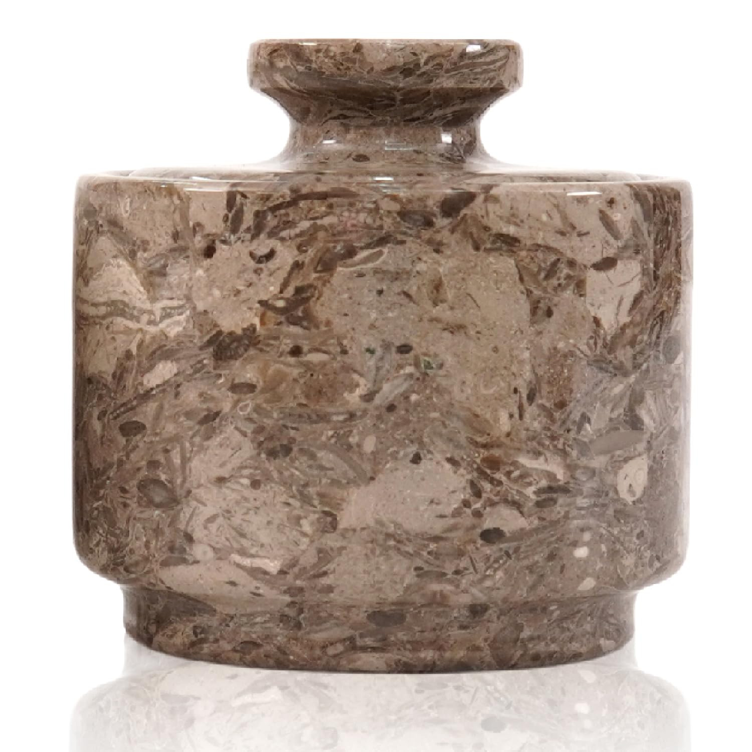 MARBLOUS KRAFTS 3" x 3" Marble Salt celler with lid 3.5oz, herb Pot & Candy Bowl for Modern Kitch... | Amazon (UK)