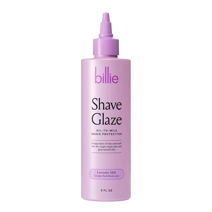 Billie Shave Glaze - Shaving Oil - Oil-to-milk shave protection - Lavender Milk scent - 8oz | Amazon (US)