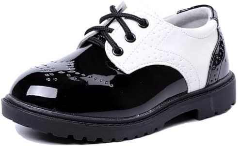 DADAWEN Children's Boy's Girl's Lace-Up School Uniform Shoes Comfort Oxford Dress Shoes (Toddler/... | Amazon (US)