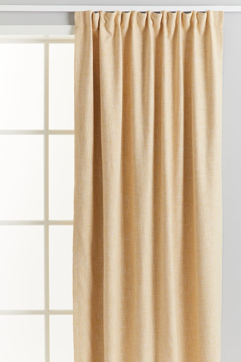 2-pack Blackout Curtain Panels - Light yellow - Home All | H&M US | H&M (US + CA)