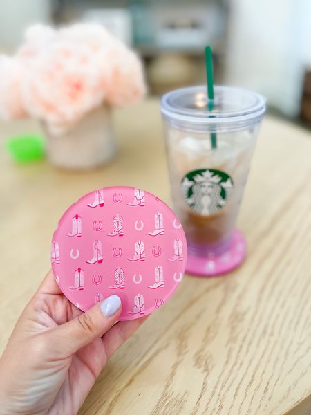 Cute southern Texas cowboy boot pink acrylic drink coasters. The perfect housewarming gift! 

#LTKhome #LTKfindsunder50 #LTKGiftGuide