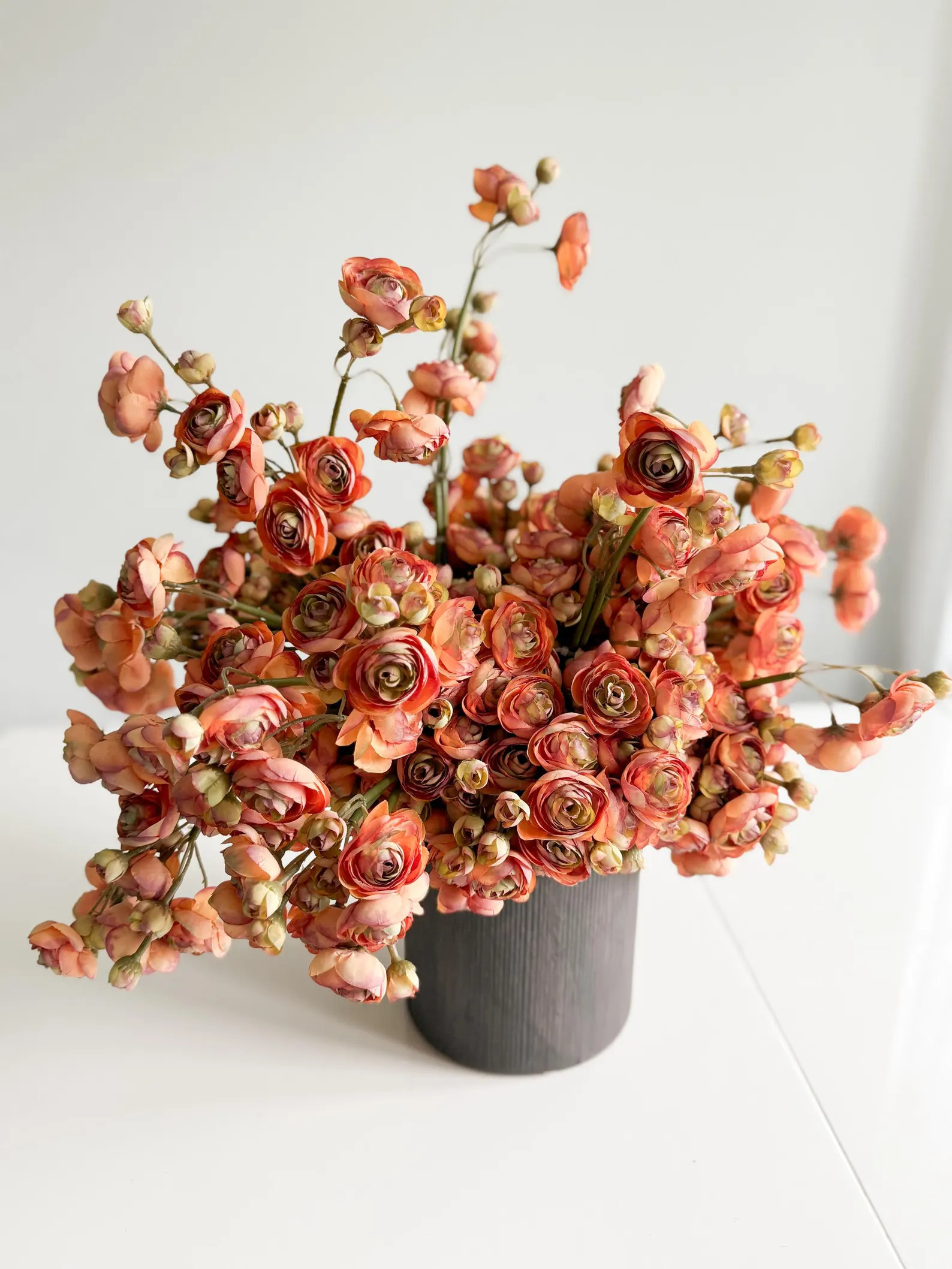 10" Artificial Ranunculus bundle in Orange, Faux Fall Flowers, DIY Centerpiece |Florals |Wedding|... | Etsy (US)