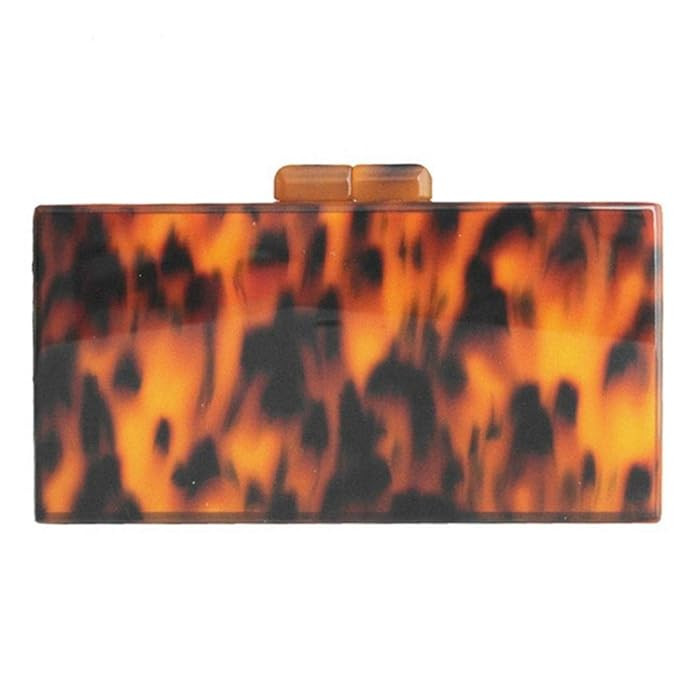 EROGE Acrylic Clutch Purse Perspex Box Colorful Geometric Design Handbags for Women | Amazon (US)