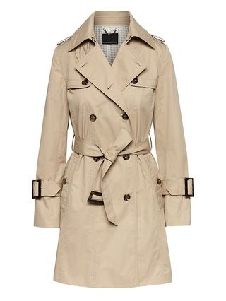 Banana Republic Womens Water-Resistant Classic Trench Coat Golden Beige With Elephant Print Lining Size XS | Banana Republic US