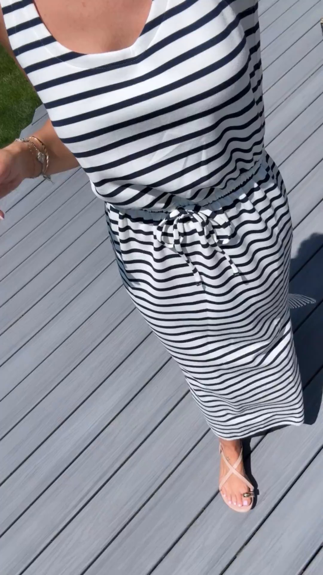 XS striped dress (code ALMOSTREADYXSPANX for new customers!) / Amazon sandals run true to size

#LTKSeasonal #LTKPetite #LTKootd