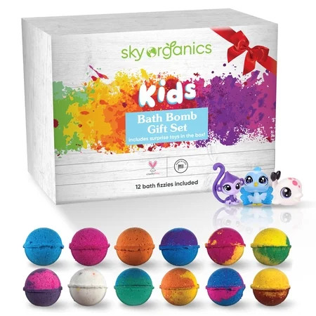 Sky Organics Kids Bath Bomb Gift Set for Body to Soak Nourish & Enjoy 12 ct. | Walmart (US)