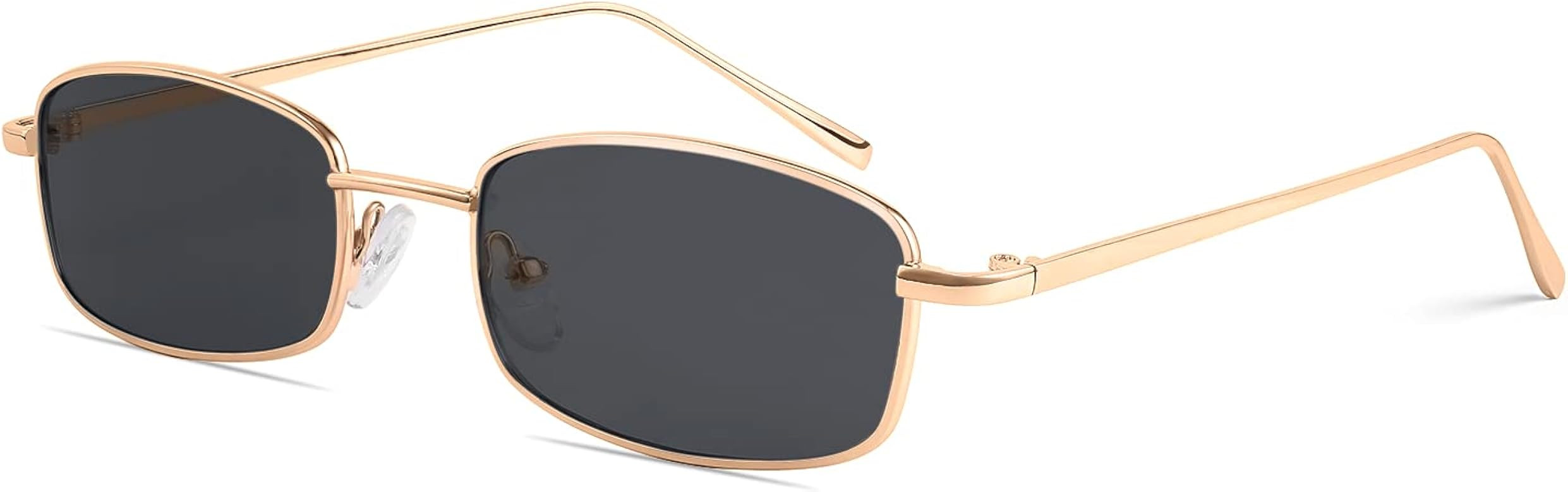 FEISEDY Vintage Small Rectangle Sunglasses Women Men Retro Trendy Square Metal Frame Sun Glasses ... | Amazon (US)