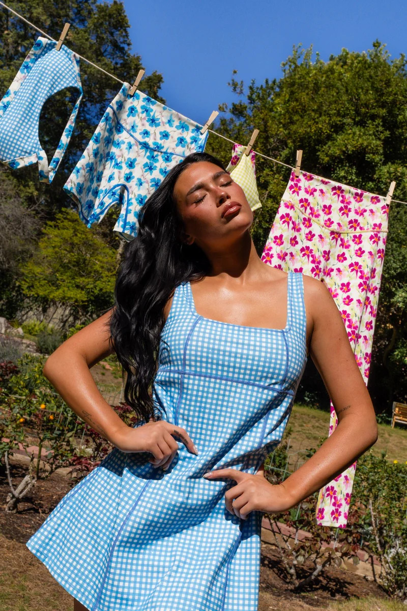 Cloud II™ Babydoll Dress - Capri Gingham | Vitality