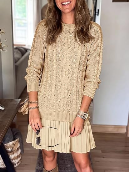 Affordable fall fashion find alert 🍂 These Amazon sweater dresses are under $50 and such an easy way to get that cozy, polished fall look without spending a lot. Love them styled with boots, layered necklaces and a neutral handbag for an effortless seasonal outfit. #AmazonFashion #AmazonFashionFinds #AmazonFallFashion #AmazonFinds #SweaterDress #SweaterDressOutfits #FallSweaterDress #FallDressIdeas #FallOutfitIdeas #FallFashionInspo #FallStyleInspo #AutumnFashion #AutumnOutfits #CozyChic #CozyFallStyle #SweaterWeather #FallWardrobeEssentials #AffordableFashion #AffordableStyle #BudgetFashion #Under50Fashion #AmazonUnder50 #AmazonDresses #AmazonClothing #FallNeutrals #NeutralOutfits #KnitDress #CableKnitDress #MiniSweaterDress #MidiSweaterDress #BootSeason #FallBoots #FallBrunchStyle #ThanksgivingOutfitIdeas #ChurchFashion #FallDateNightLook #EverydayFallOutfit #AmazonMustHaves #AmazonFavorites #FallShopping 

 #LTKSeasonal #LTKU #LTKSaleAlert