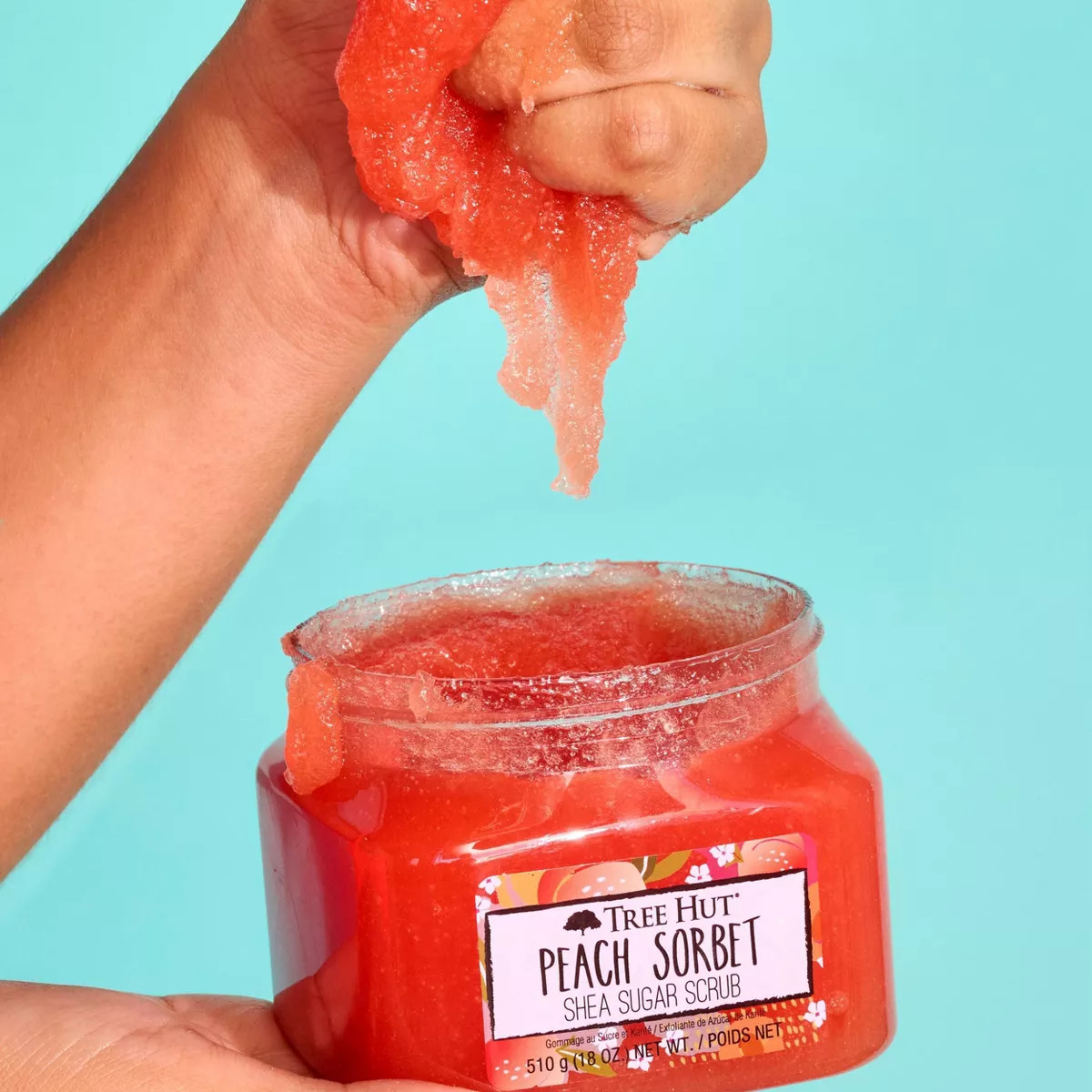 Tree Hut Peach Sorbet Shea Sugar Grapefruit, Strawberry, Melon, Banana & Apricot Body Scrub - 18o... | Target
