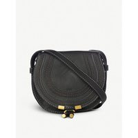 Chloe Marcie small leather saddle bag, Women's, Black | Selfridges