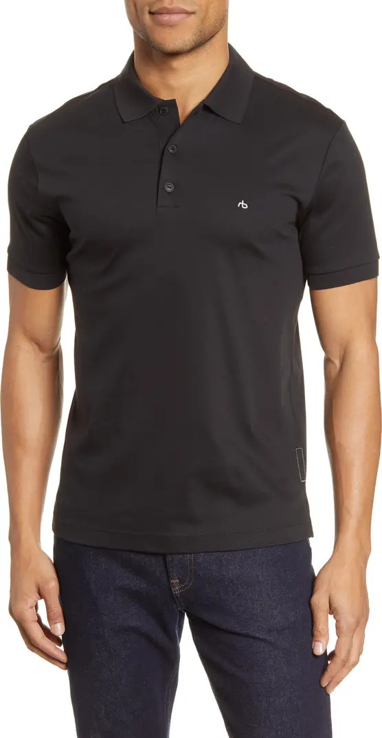 rag & bone Interlock Slim Fit Heathered Polo Shirt | Nordstrom | Nordstrom