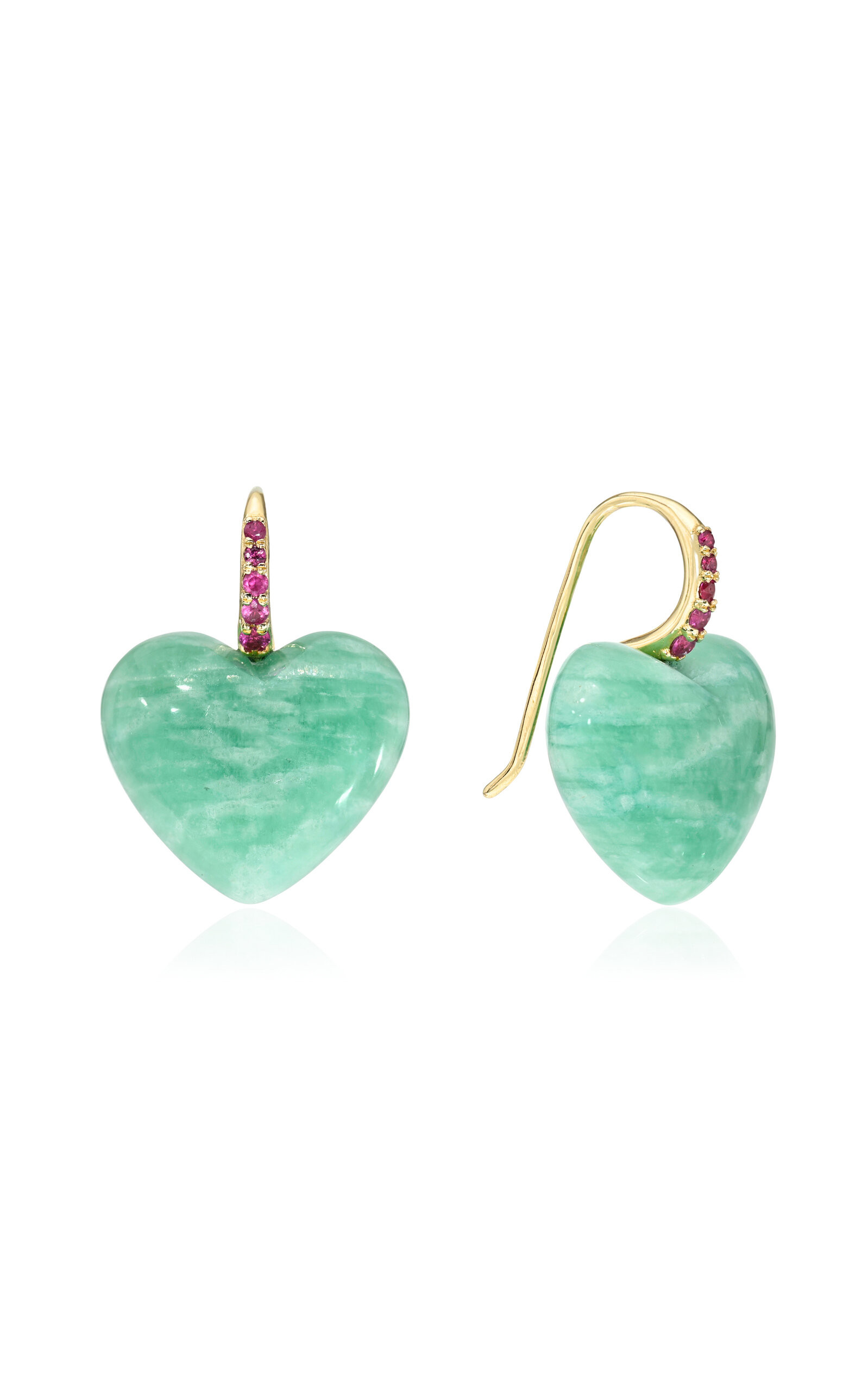 14K Yellow Gold Sapphire Amazonite Earrings | Moda Operandi (Global)