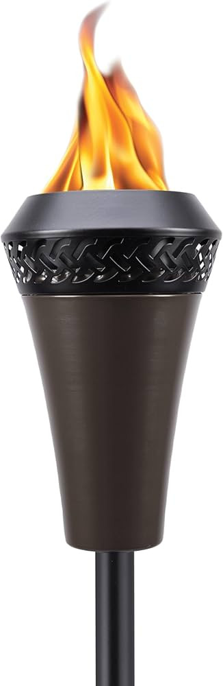 TIKI Island King 65" Metal Outdoor Torch \u2013 Weather-Resistant Decorative Torch with Long-Last... | Amazon (US)