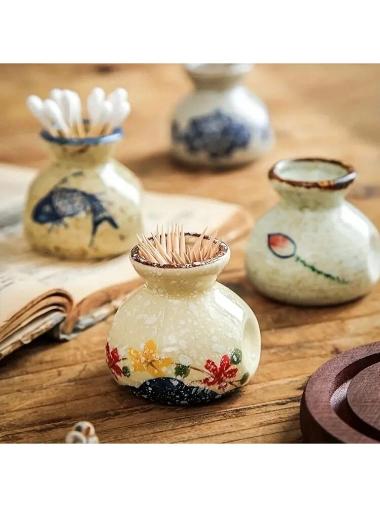 1PC Vintage Ceramic Toothpick Holder - Creative Kitchen & Dining Room Decor, Perfect For Home And... | SHEIN