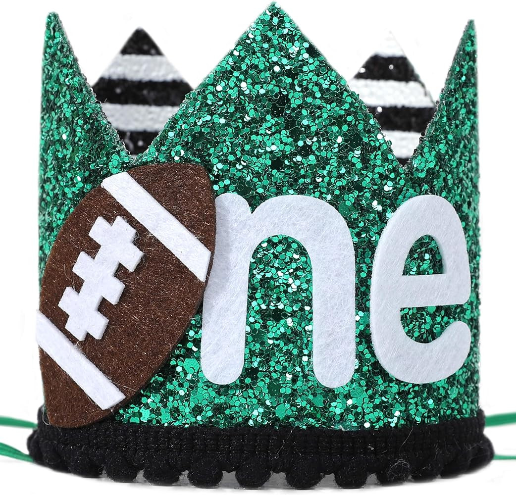 WAUAO Football 1st Birthday Crown - Boy 1st Birthday Football Crown,Football First Birthday Party... | Amazon (US)