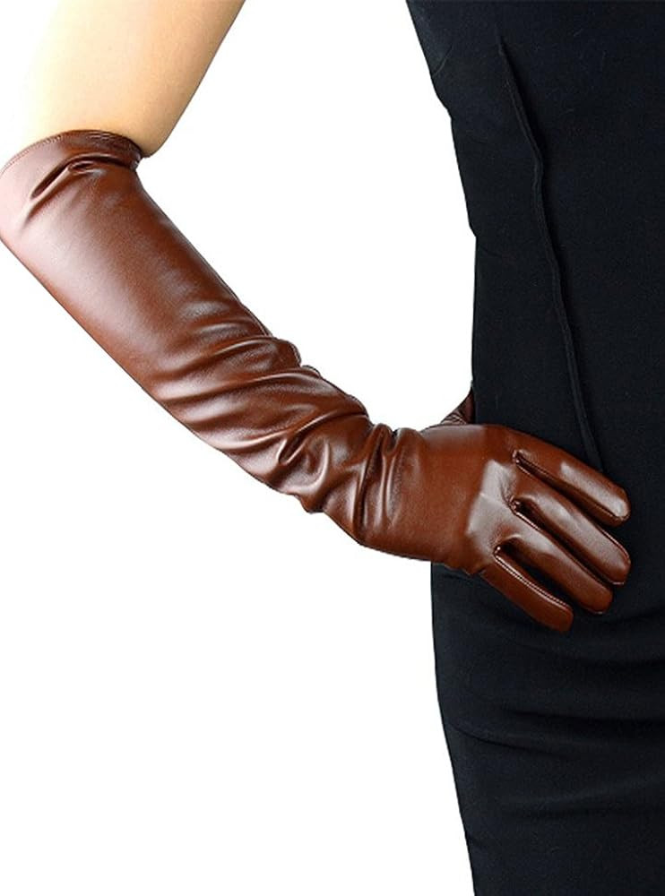 1920s Long Opera Party Gloves for Women,Faux Leather Elbow Length Costume Novelty Gloves | Amazon (US)