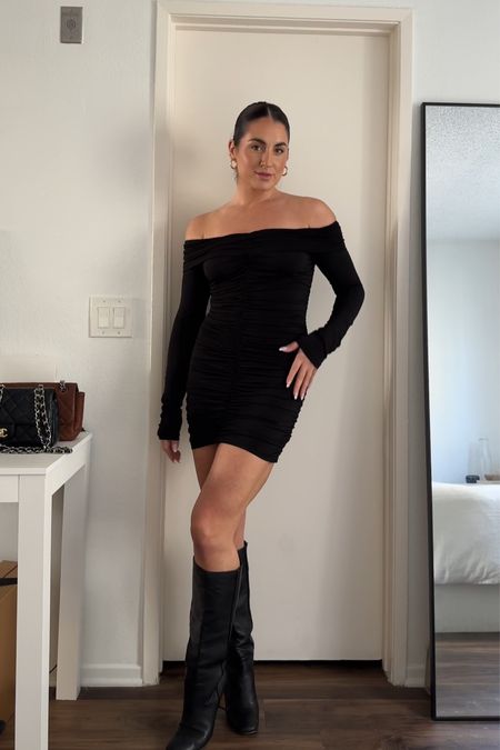 Fall outfit idea for date night, little black dress, size small | @petalandpup | I’m 5’6” and 140 pounds for size reference. 

#LTKHoliday #LTKSeasonal #LTKstyletip
