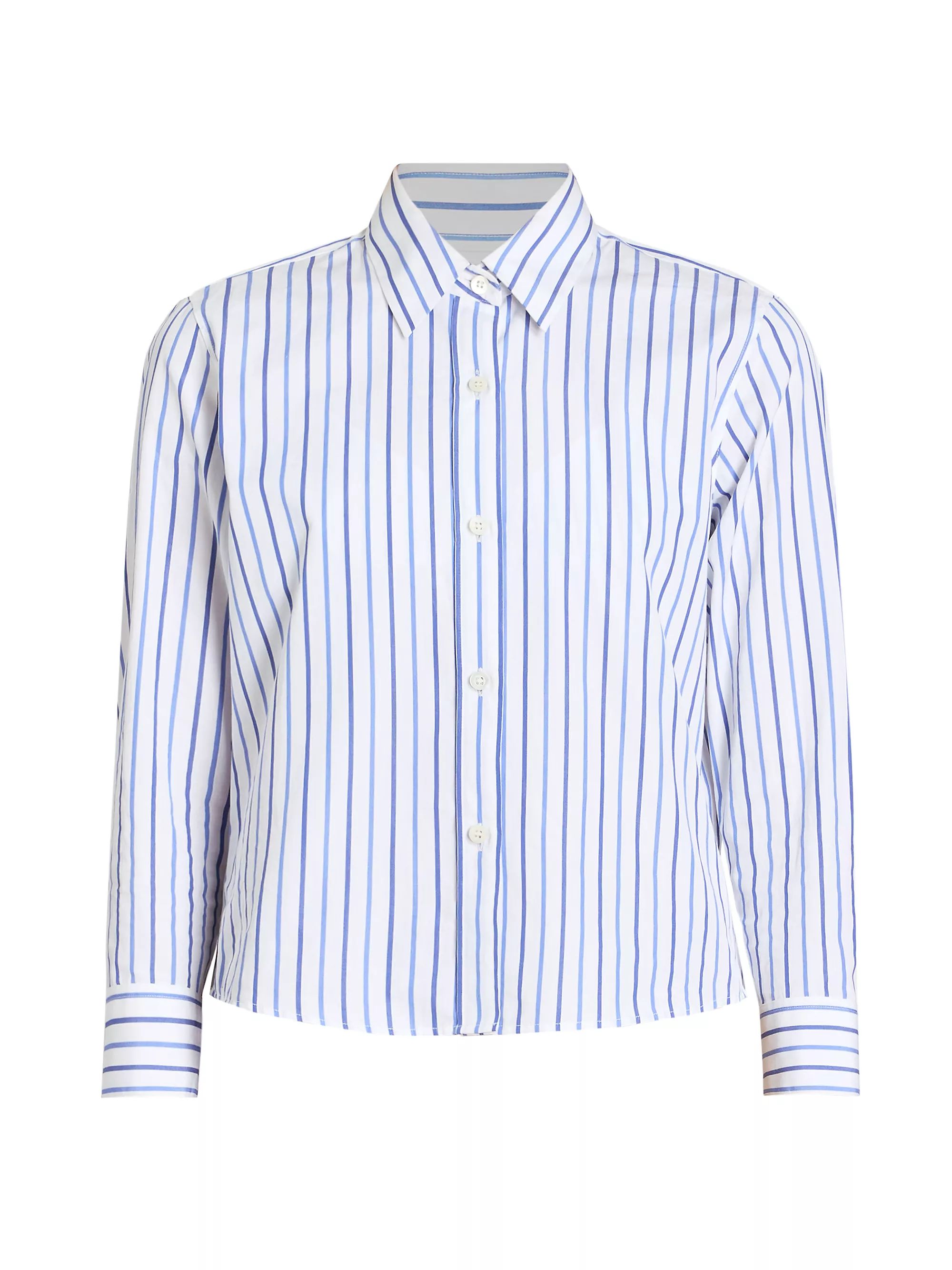 Clavini Striped Cotton Shirt | Saks Fifth Avenue