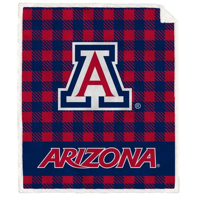 Pegasus Sports LLC NCAA Buffalo Check Flannel Fleece Sherpa Blanket Arizona State Sun Devils | Walmart (US)