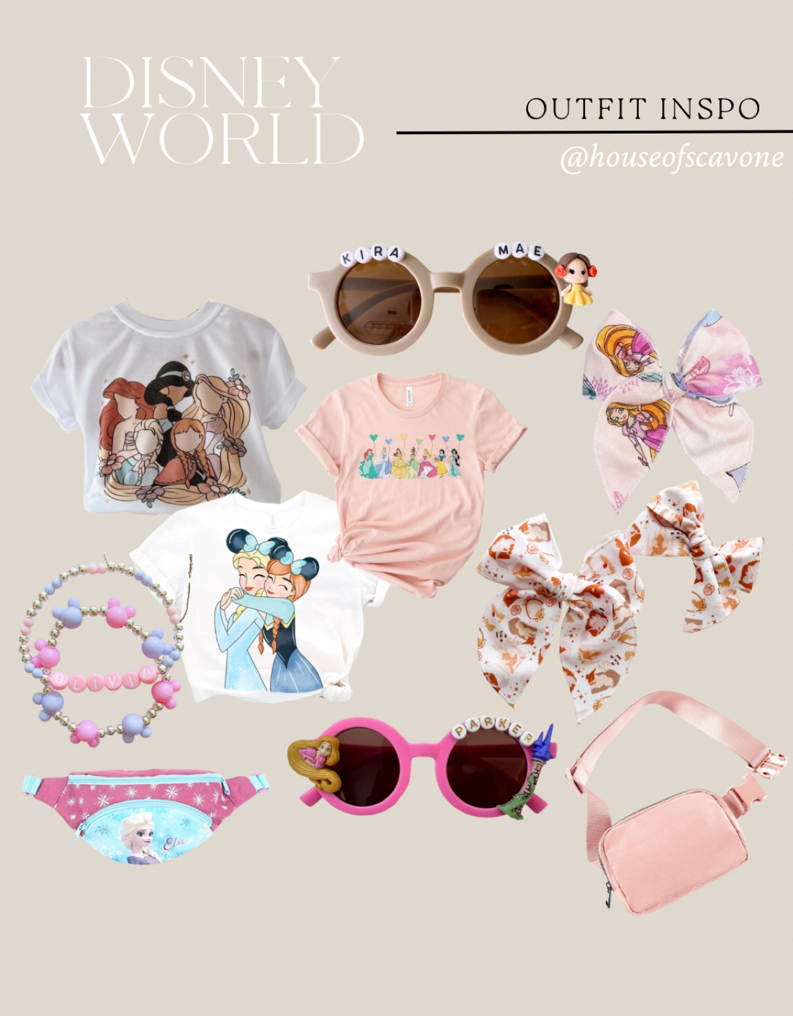 Disney princess outfits
#disneyprincess #princess #disney #disneyprincessoutfit #princessinspo #princessoutfitinspo #princesssunglasses #bumbag #princessfannypack #princessbracelet

#LTKbaby #LTKitbag #LTKunder50