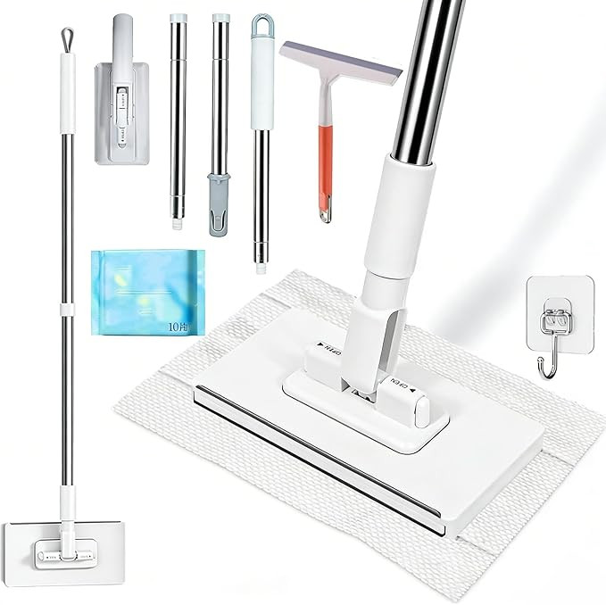 2026 New Hands Free Multi Purpose Flat Mop, Reusable Mini Cloth Cleaning Clip Mop for Floor Clean... | Amazon (US)