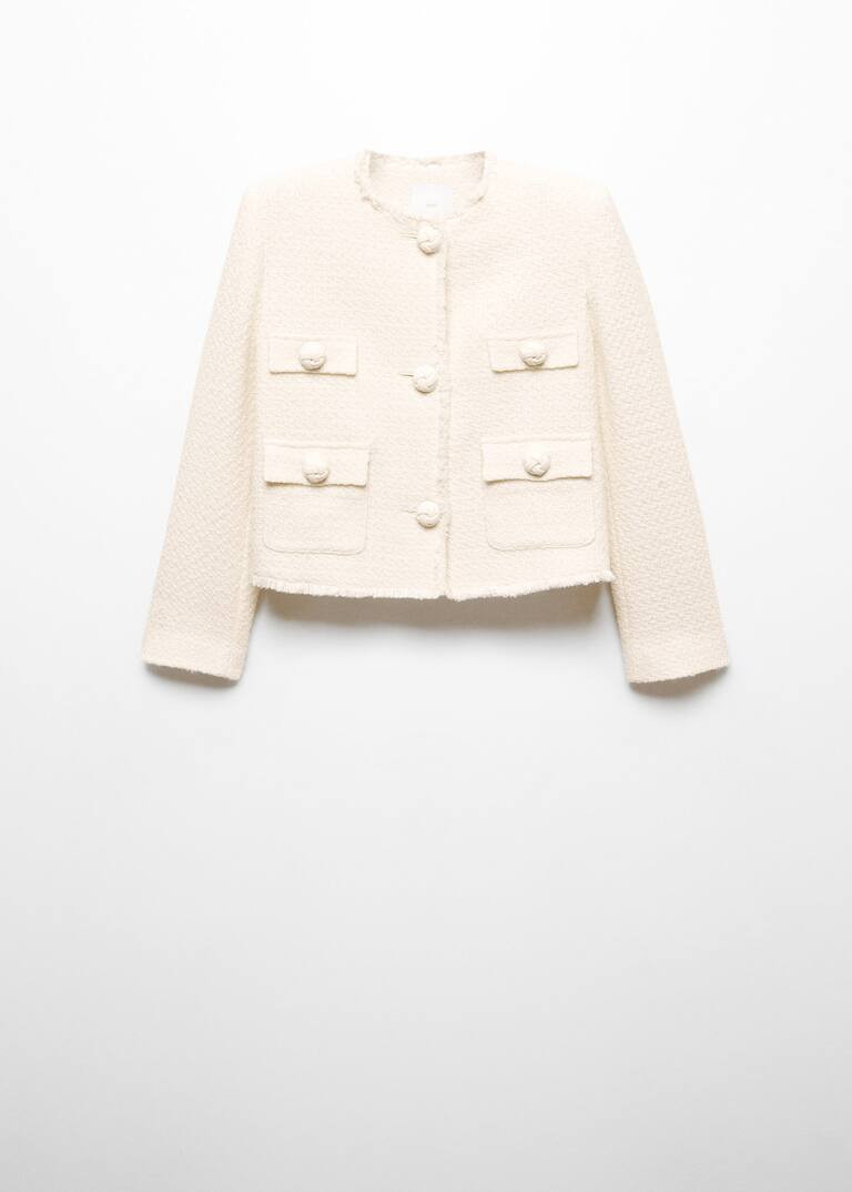 Pocket tweed jacket | MANGO (US)