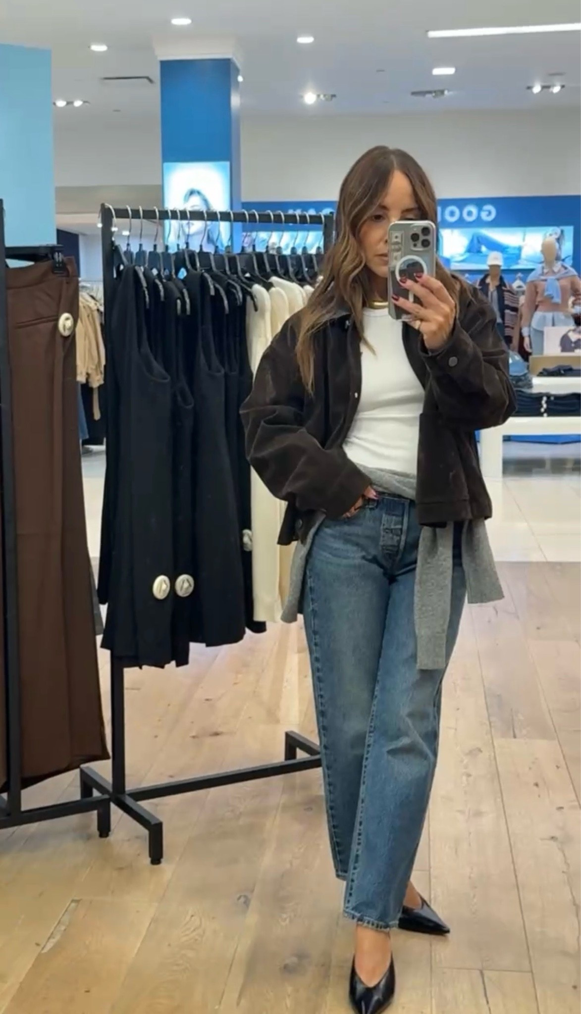 Is this the new fall uniform?! Obsessed with these finds from @macys today😍🤎

Wearing a size 24/27 in the jeans and I have the washes “by your side & sweetest taboo”

#LTKNYFW #LTKootd #LTKSeasonal