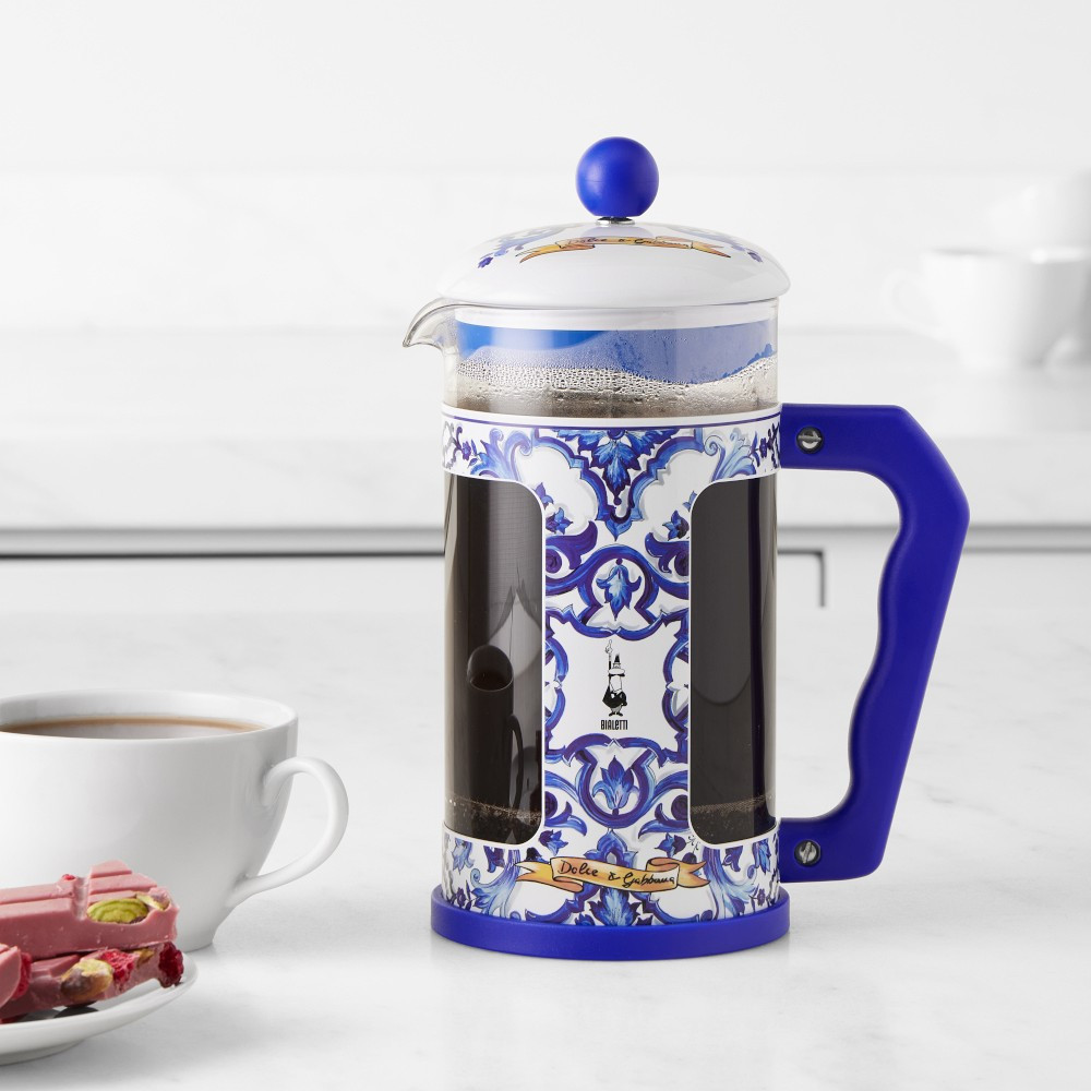 Bialetti Dolce & Gabbana French Press, Blu Mediterraneo | Williams-Sonoma