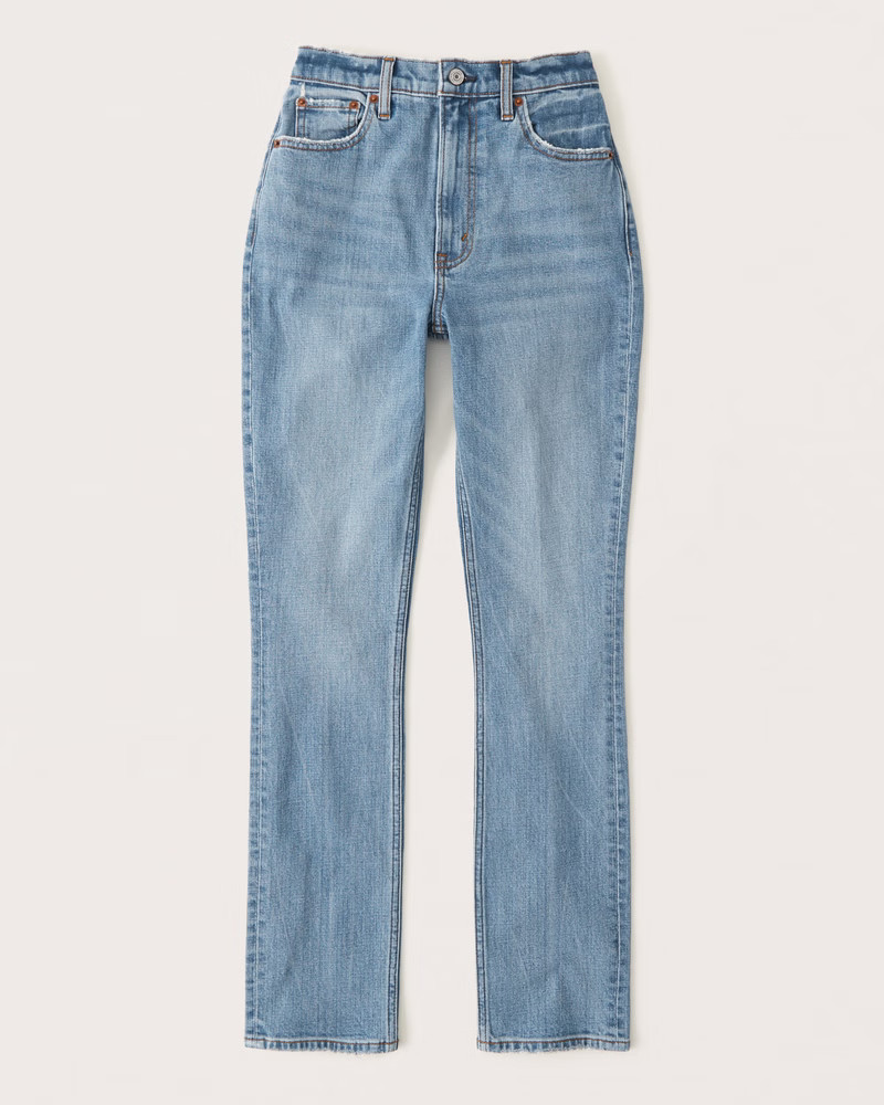 Women's Curve Love Ultra High Rise 90s Slim Straight Jean | Women's Bottoms | Abercrombie.com | Abercrombie & Fitch (US)