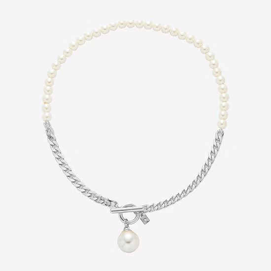 Worthington Simulated Pearl 19 Inch Curb Chain Necklace | JCPenney