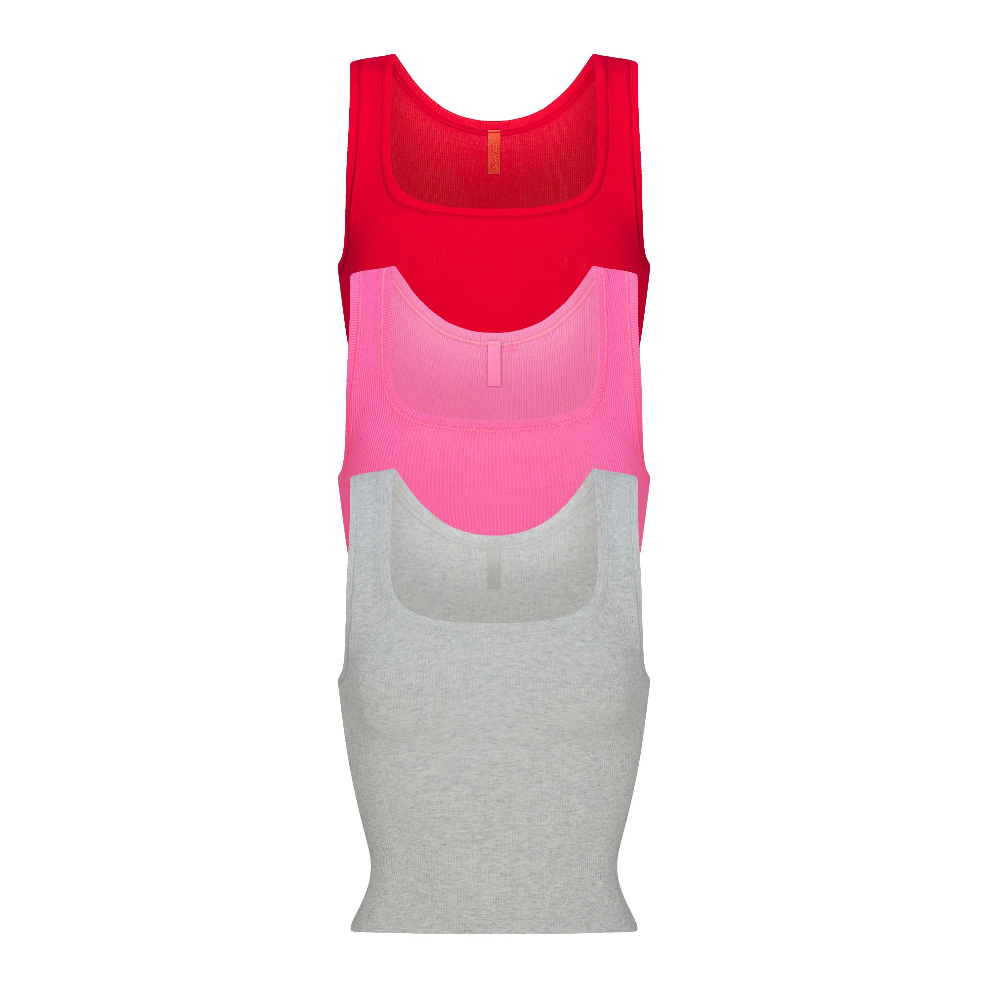 SKIMS Tank Top 3-Pack | Grey | Medium | Cotton Rib | SKIMS (US)