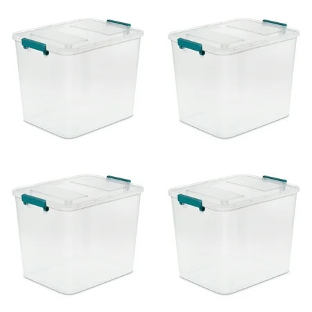 Sterilite, 24 Qt./22.7 L Modular Latch Box, Clear, Case of 4 | Walmart (US)