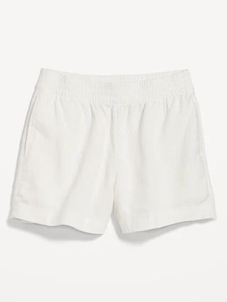 High-Waisted Linen-Blend Pull-On Shorts -- 3.5-inch inseam | Old Navy (US)