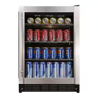 Magic Chef Beverage 23.4 in. 154 (12 oz.) Can Beverage Cooler, Stainless Steel HMBC58ST - The Hom... | The Home Depot