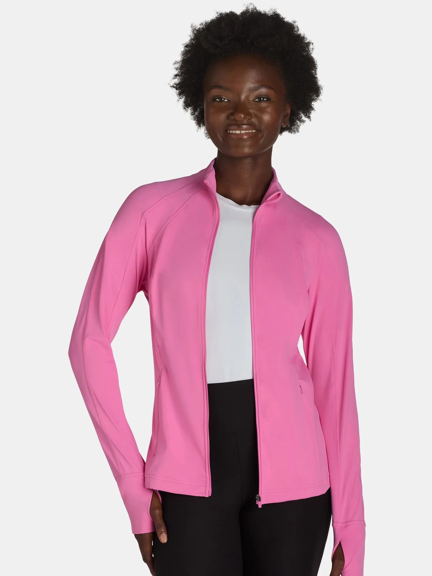 Avia Women's and Women's Plus SoftSculpt Zip-Up Jacket, Sizes XS-4X | Walmart (US)