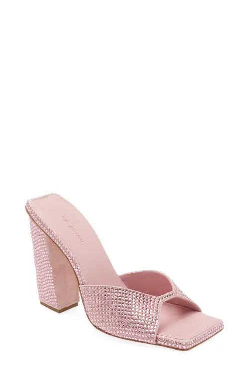 GIA BORGHINI Rosie Crystal Beaded Block Heel Slide Sandal in Light Pink at Nordstrom, Size 10Us | Nordstrom