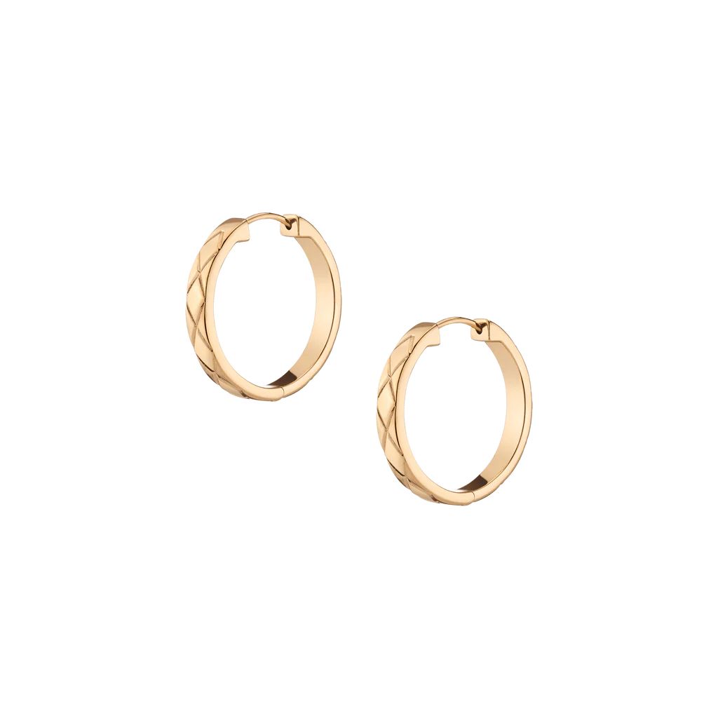 Quilted Gold Hoops | AUrate New York