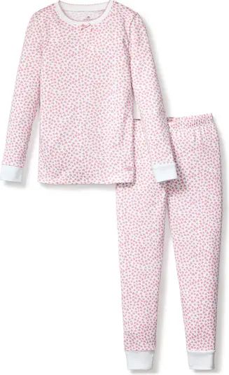 Petite Plume Kids' Sweethearts Fitted Two-Piece Pima Cotton Pajamas | Nordstrom | Nordstrom